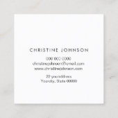 FAUX glitter vloeibare marmer art Square Visitekaa Vierkante Visitekaartje (Achterkant)