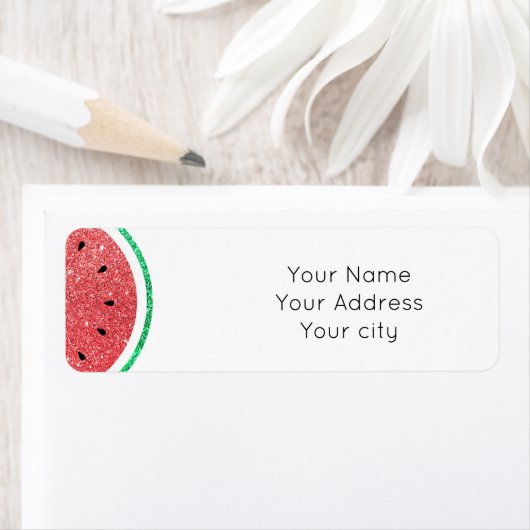 faux glitter watermeloen etiket (Insitu)