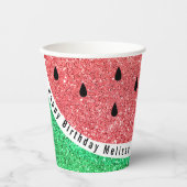faux glitter watermeloen papieren bekers (Voorkant)