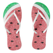 faux glitter watermeloen plak teenslippers (Voetbed)