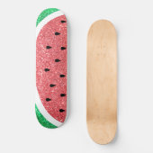 Faux Glitter Watermeloen Slice Design Persoonlijk Skateboard (Voorkant)