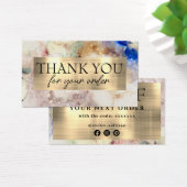 Faux glitter-waterverf bedankt voor je creditcard visitekaartje (Bureau)