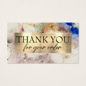 Faux glitter-waterverf bedankt voor je creditcard visitekaartje (Voorkant)