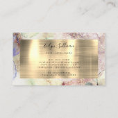 Faux glitter-waterverf en Gold Foil-logo Visitekaartje (Achterkant)