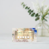 Faux glitter-waterverf en Gold Foil-logo Visitekaartje (Staand voorkant)