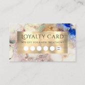 Faux glitter-waterverf en Gold Foil-logo Visitekaartje (Voorkant)