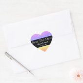 Faux Glitter Wedding Save the Date Hart Sticker (Envelop)