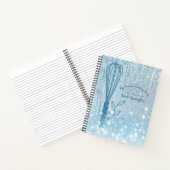 Faux glitter whisk gepersonaliseerd recept notitieboek (Binnen)