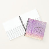 Faux glitter whisk gepersonaliseerd recept notitieboek (Binnen)