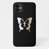 Faux Glitter & White Butterfly Case-Mate iPhone Case (Achterkant)