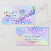 faux glitter zeemeermin staart visitekaartje (Voorkant / Achterkant)