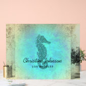 faux glitter zeepaardje acryl bord (Huwelijk)