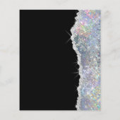 Faux glitter zilversequin flyer (Achterkant)