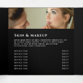 Faux glitter zilversequinenbrochure drieluik kaart (Binnenkant midden)