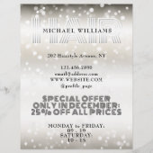 Faux glittery shiny hair salon flyer (Voorkant)