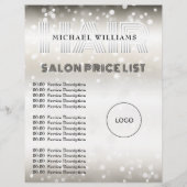 Faux glittery shiny hair salon flyer (Achterkant)