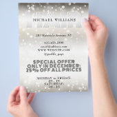 Faux glittery shiny hair salon flyer (Hand)