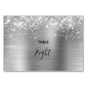 Faux Glittery Silver Foil Wedding Kaart (Achterkant)