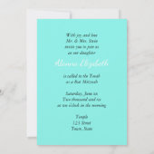 Faux, Glow in the Dark Paint, Bat Mitzvah Kaart (Achterkant)