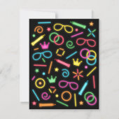 Faux Glow In The Dark Verjaardag Uitnodigingen (Achterkant)