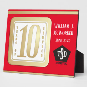 FAUX GOLD 10-jarig aantal werknemers Fotoplaat