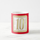 FAUX GOLD 10-jarig aantal werknemers Koffiemok (Center)