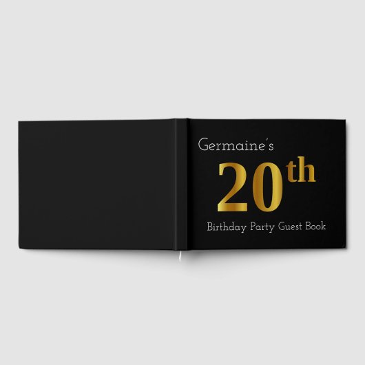 Faux Gold 20e verjaardag Party Gastenboek (Volledig)