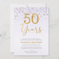 Faux Gold 50 jaar 50th Wedding Jubileum