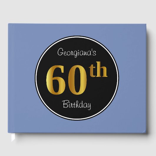 Faux Gold 60e verjaardag Gastenboek (Voorkant)