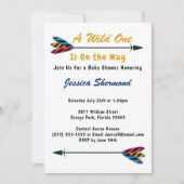 Faux Gold A Wild One Tribal Arrow Baby shower Kaar Kaart (Voorkant)