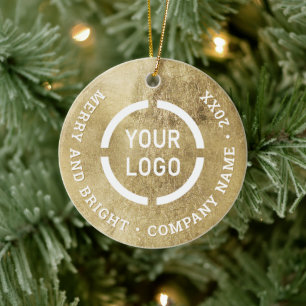 Faux Gold aangepast ornament met logo