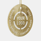 Faux Gold aangepast ornament met logo (Rechts)
