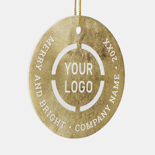 Faux Gold aangepast ornament met logo (Rechts)