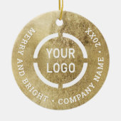 Faux Gold aangepast ornament met logo (Voorkant)