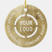 Faux Gold aangepast ornament met logo (Achterkant)