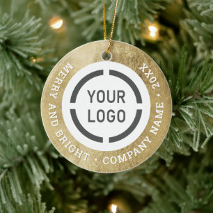 Faux Gold aangepast ornament met logo