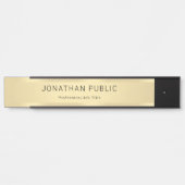 Faux Gold - Aangepaste Glamor Moderne Sjabloon Deurbordje (Voorkant)