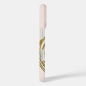 Faux Gold Abstract Cirkelontwerp met naam Case-Mate iPhone Case (Achterkant / Rechts)