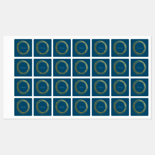 Faux Gold Abstract Cirkelontwerp met naam Labels