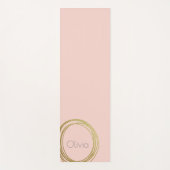 Faux Gold Abstract Cirkelontwerp met naam Yogamat (Voorkant)
