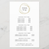 Faux Gold Abstract | Prijzen en diensten Flyer (Voorkant)