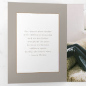 Faux Gold Abstract Swashes op Taupe Foto Drieluik Wenskaart (Binnenzijde eerst)