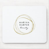 Faux Gold Abstracte Logo Muismat (Voorkant)