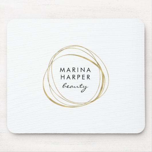 Faux Gold Abstracte Logo Muismat (Voorkant)