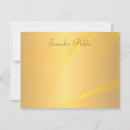 Faux Gold achtergrond Sjabloon kalligrafeerde scri (Voorkant)