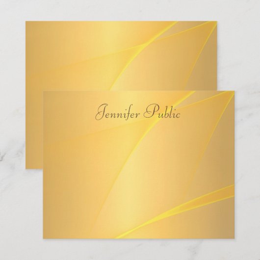 Faux Gold achtergrond Sjabloon kalligrafeerde scri (Voorkant / Achterkant)