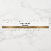 Faux Gold Afstuderen, aangepast jaar op maat Waterfles Etiket (Enkel label)