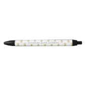 Faux Gold Ananas gepersonaliseerd Zwarte Inkt Pen (Voorkant)