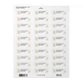 Faux Gold Ananas Retouradres Labels (Full Sheet)