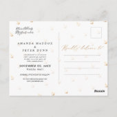 Faux Gold Anchor, Nautical Save the Date Briefkaart (Achterkant)